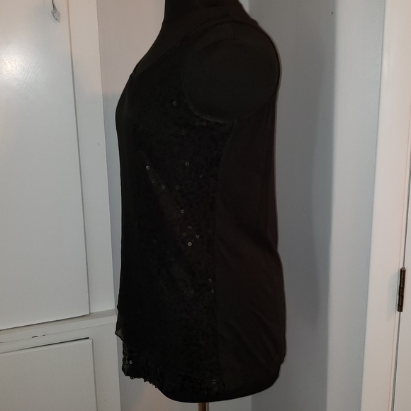 Lane Bryant 14 sequin sparkle black tank camisole - Picture 12 of 16
